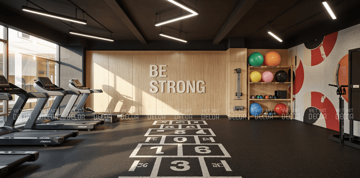 Thi công thiết kế phòng Gym